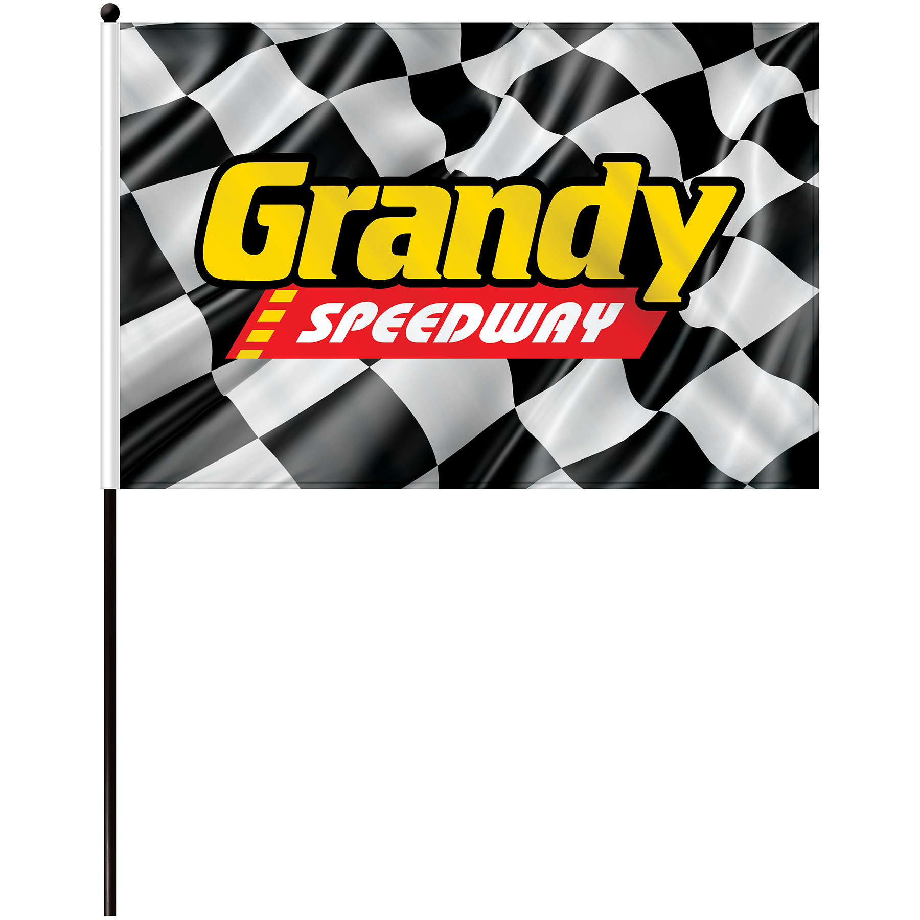12"x 18" Single Reverse Polyester Stick Flags 10