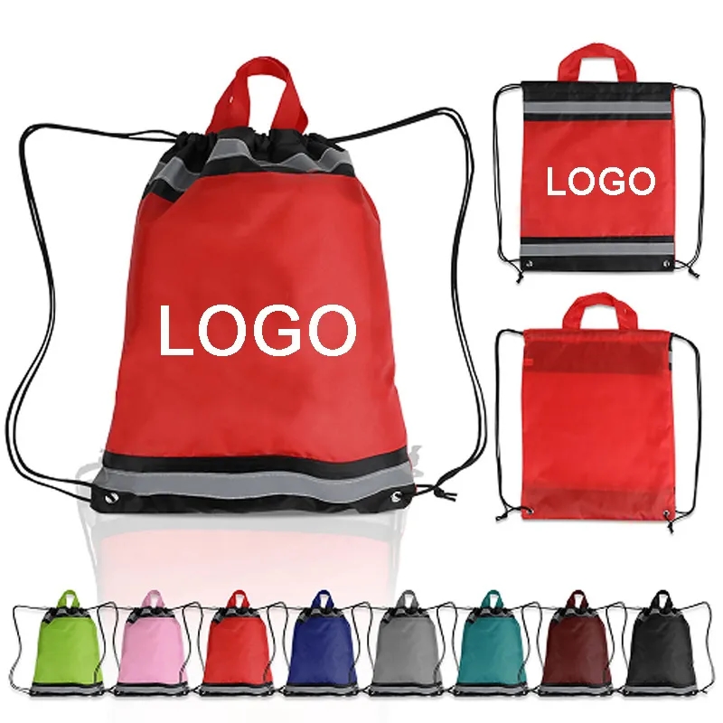 Polyester Reflective Drawstring Bag 5