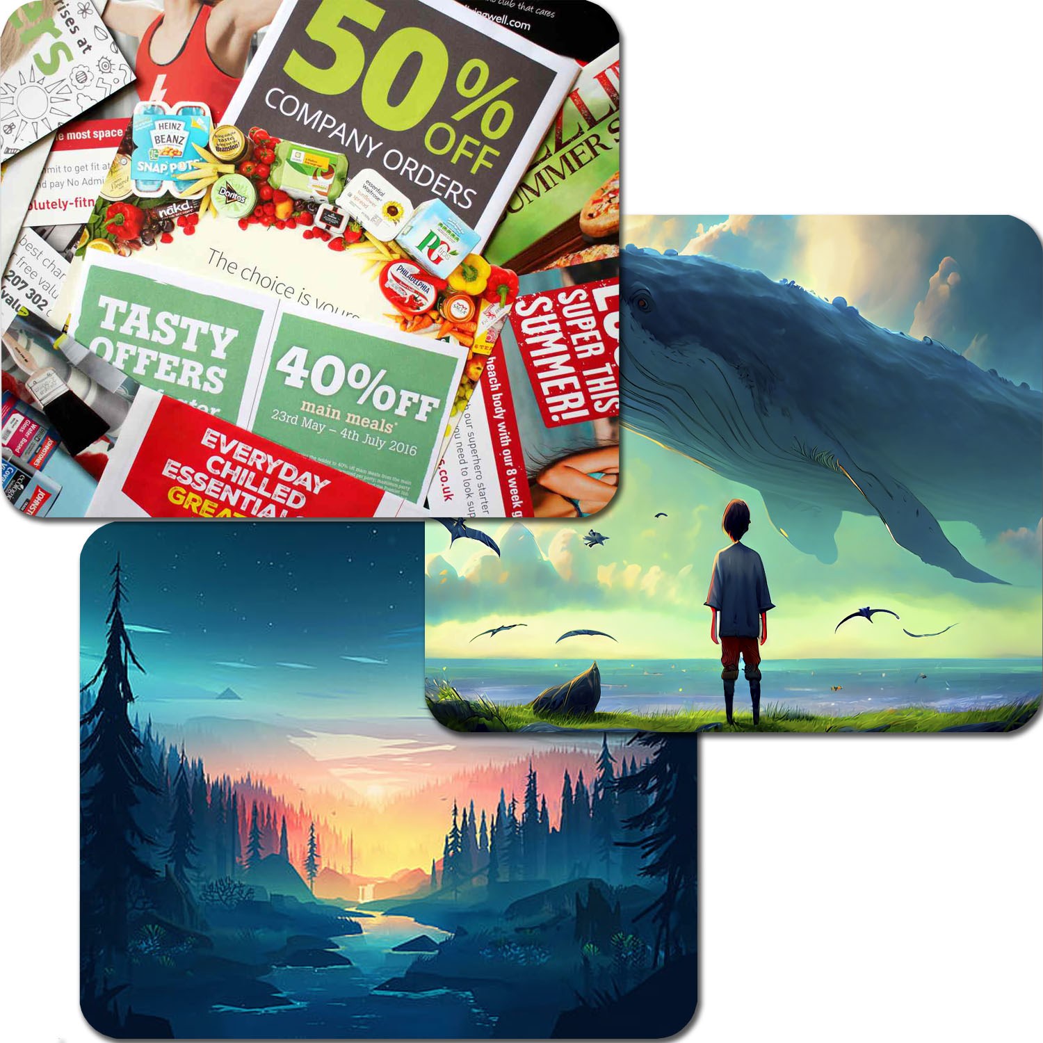 Large Full Color Sublimation Rectangular Mouse Pads 3