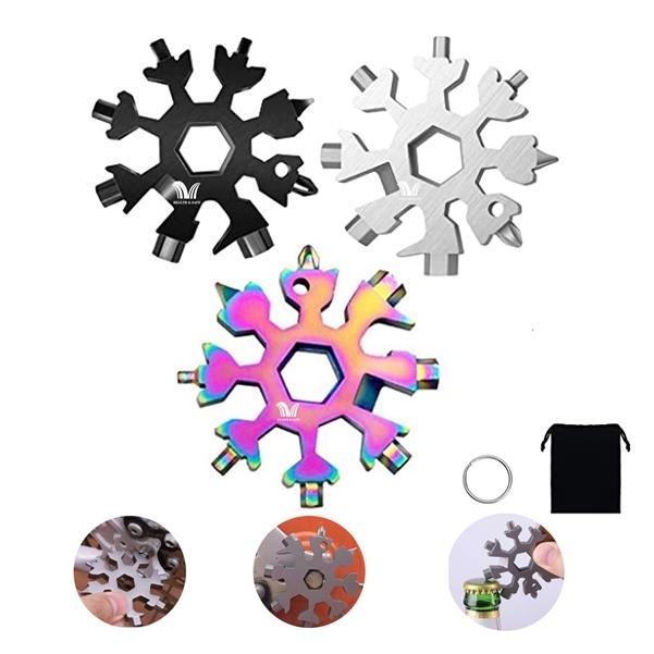 Saker 18-in-1 Snowflake Multi Tool Christmas Gift Keychain 2