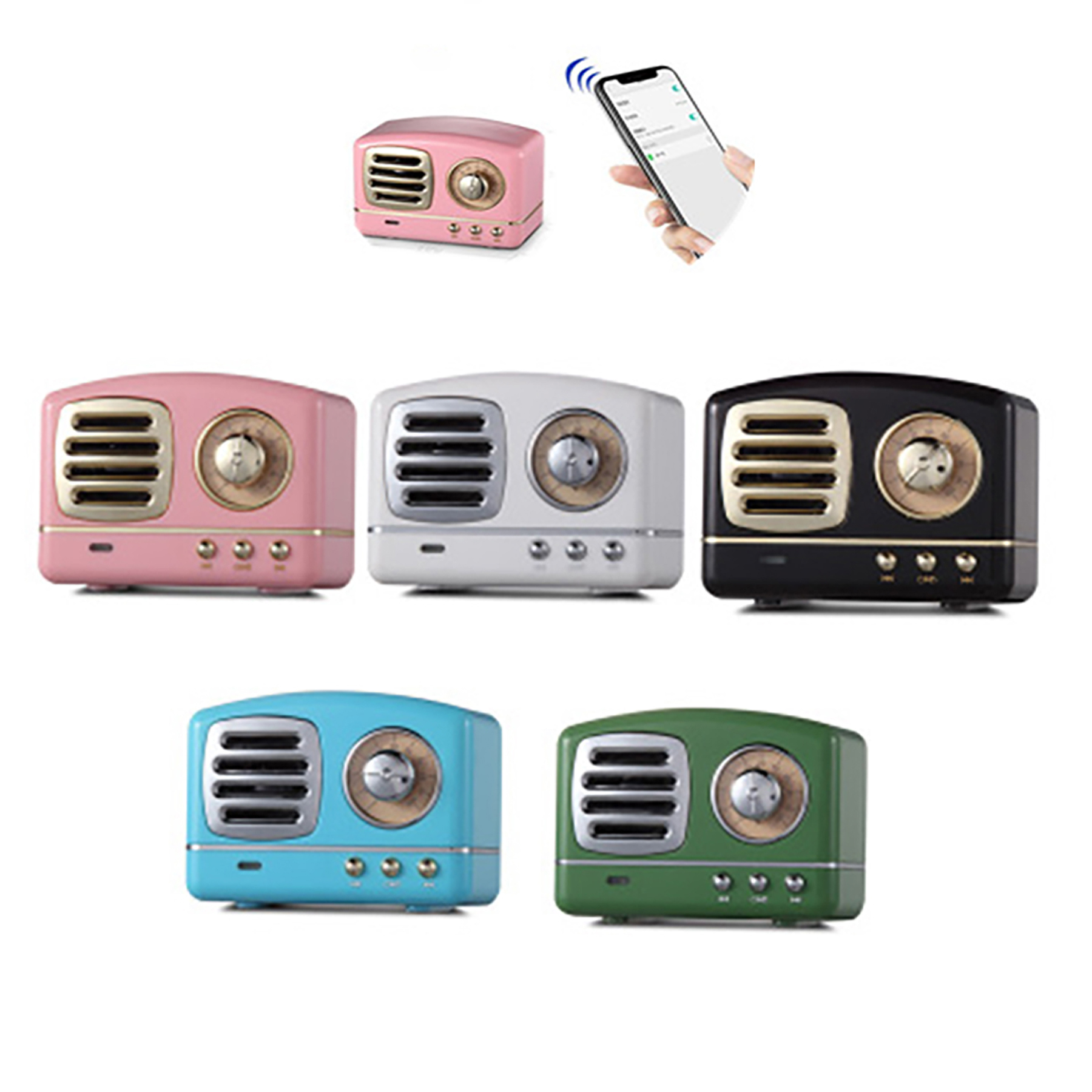 Retro Mini Portable Wireless Bluetooth Speaker 2