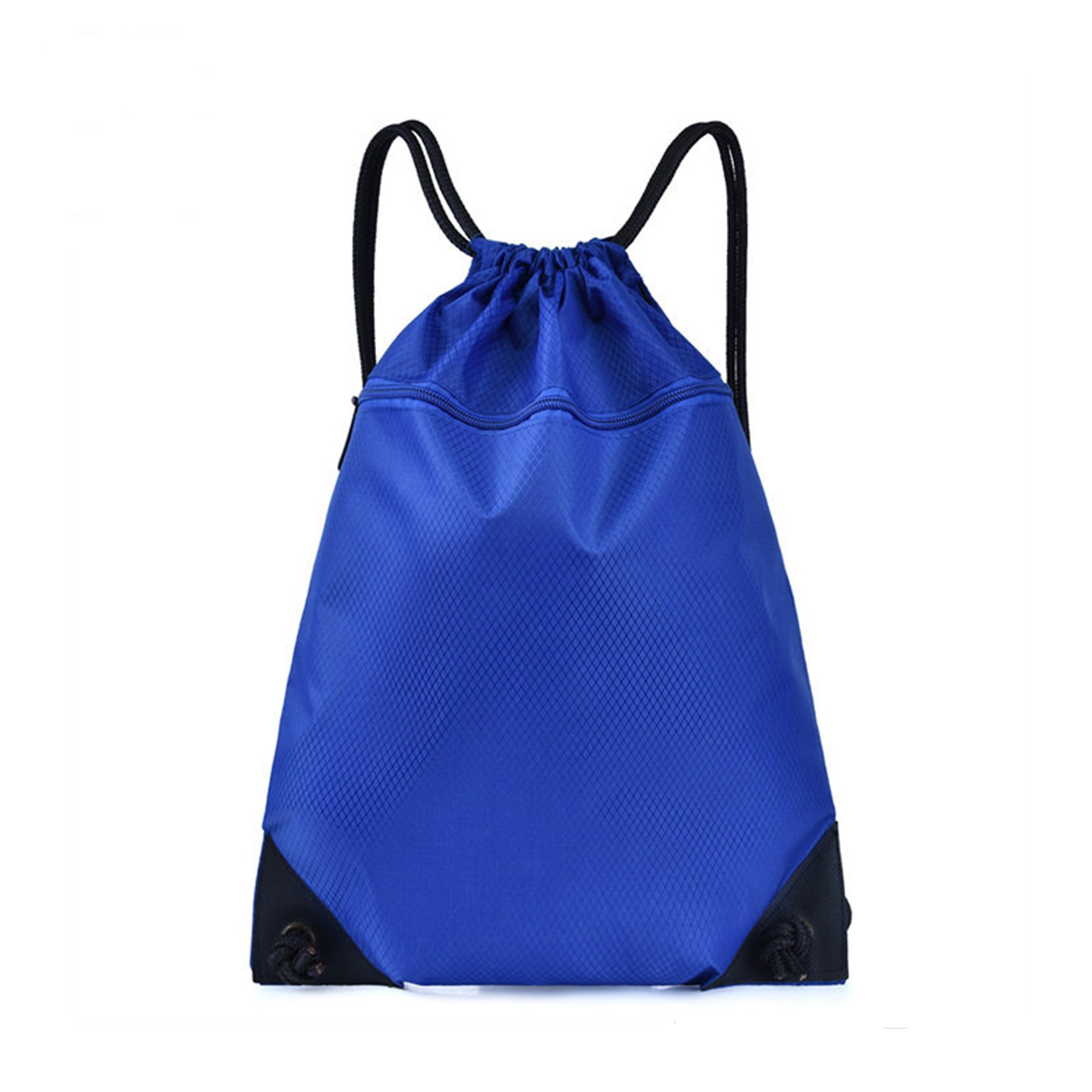 Oxford Sports Drawstring Backpack With Front Zipper Pouch 3