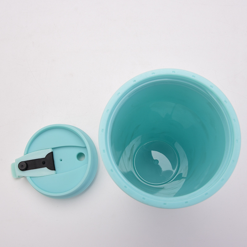 24 OZ ABS Frosted Flip Cover Tumblers / Lids Straw 12