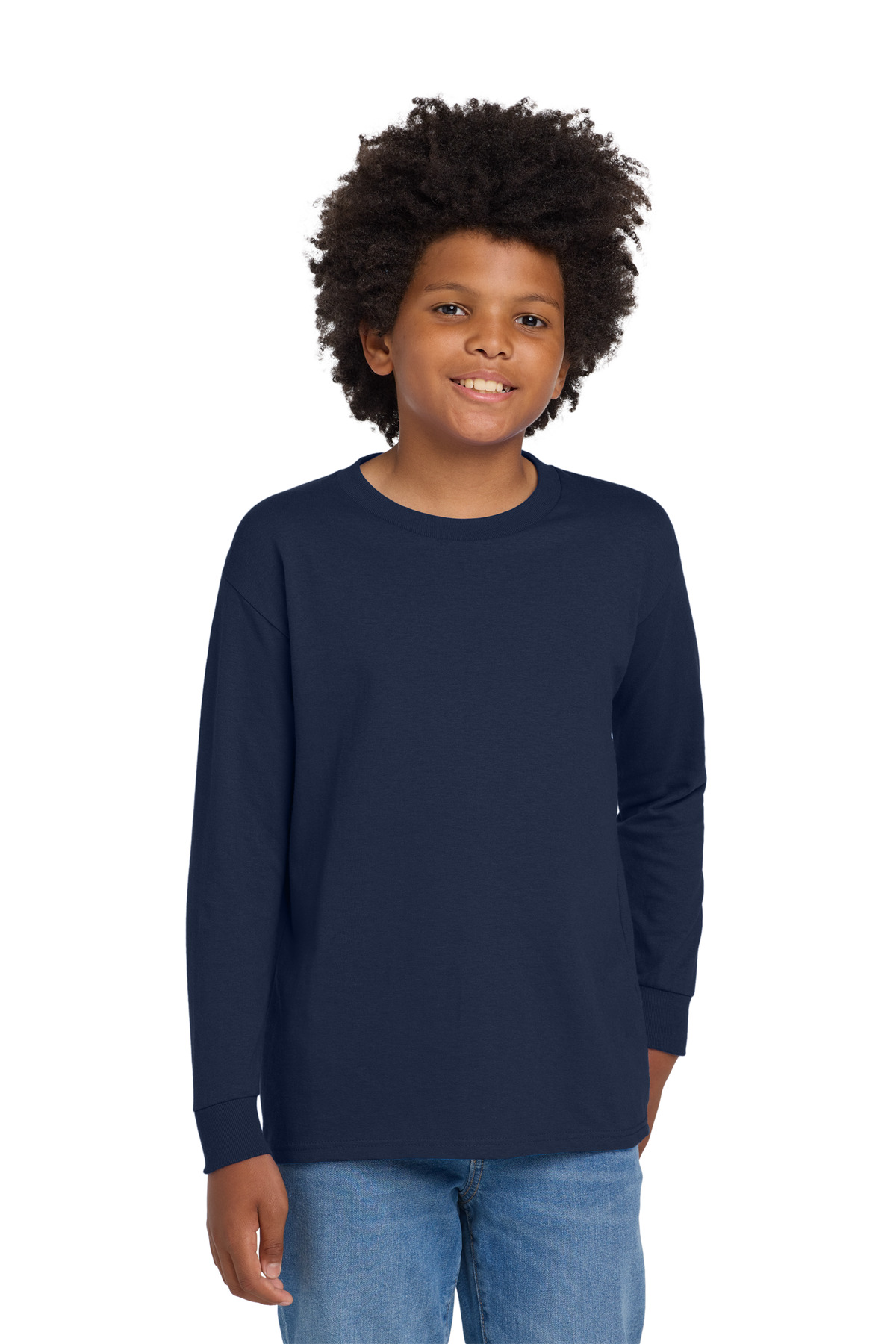 Gildan Youth Heavy Cotton 100% Cotton Long Sleeve T-Shirt. 5400B 4