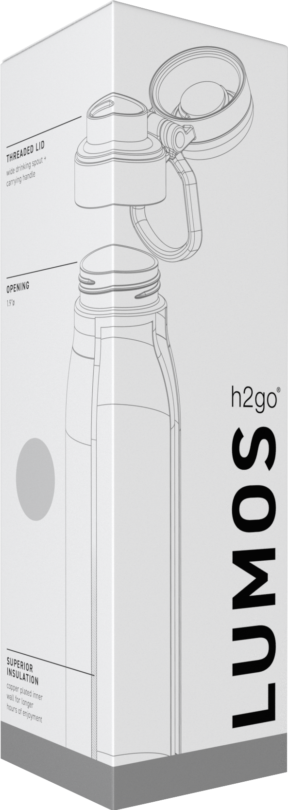 25 oz h2go lumos, custom water bottle with logo imprint 42