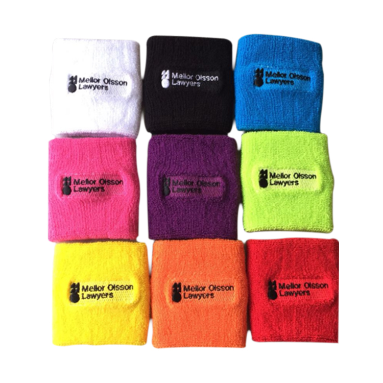 Free Shipping Soft cotton/polyester Terry Cloth Sport Wristbands 15
