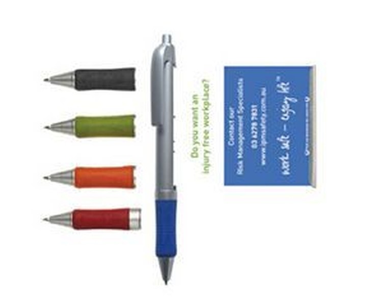 Silver Banner Pen w/ Contrast Grip (5.82"x0.47") 1