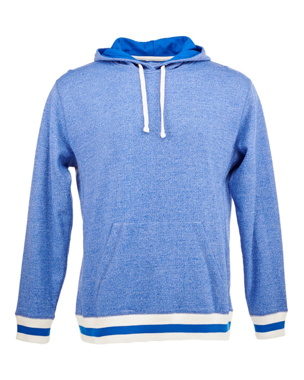 Unisex Peppered Fleece Lapover Hooded Sweatshirt - 8701 12