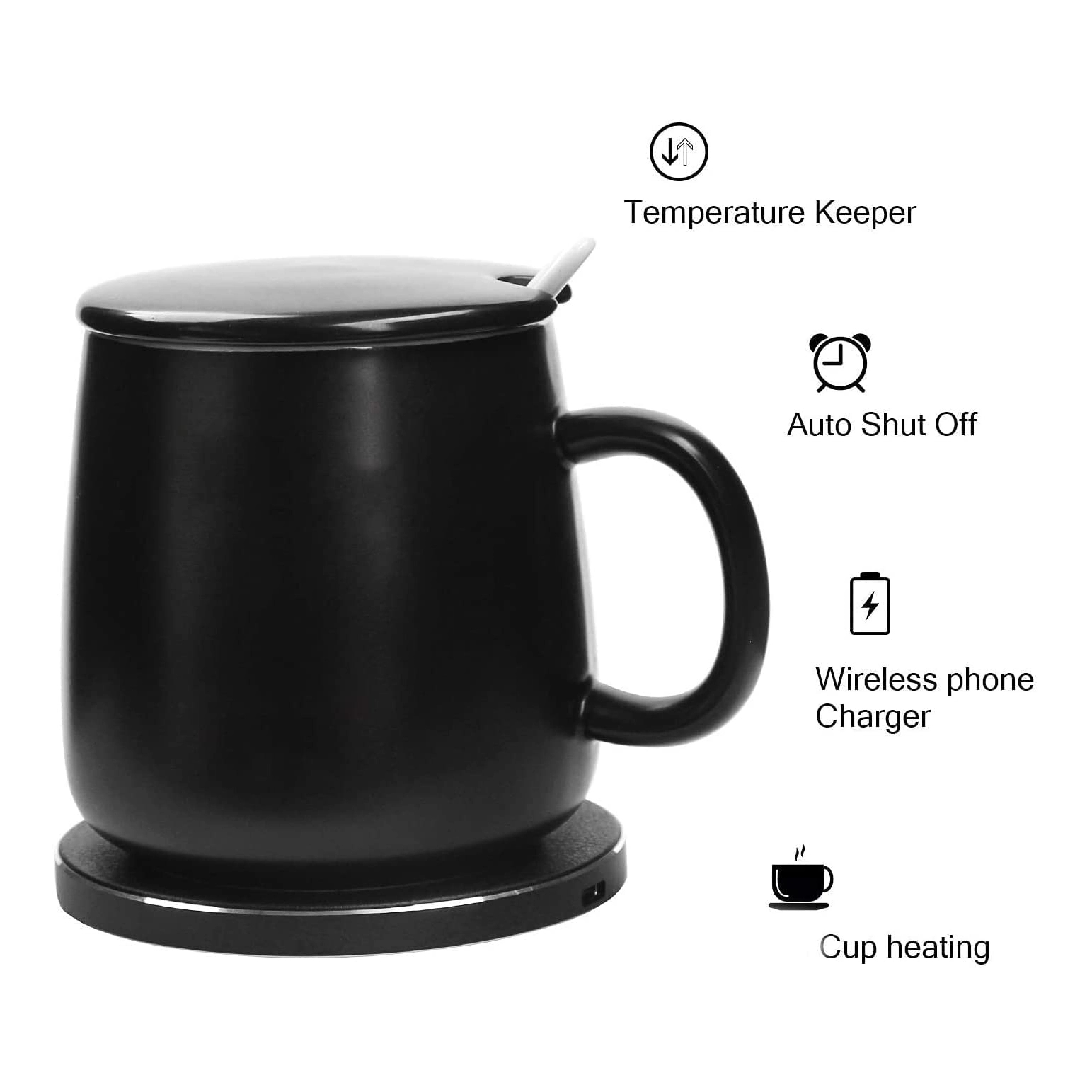 2 in 1 Smart Coffee Mug Warmer with Wireless Charger 3