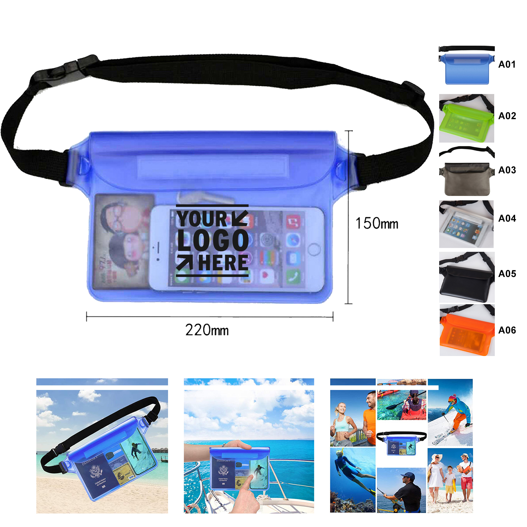 Waterproof Pouch With Waist Strap
