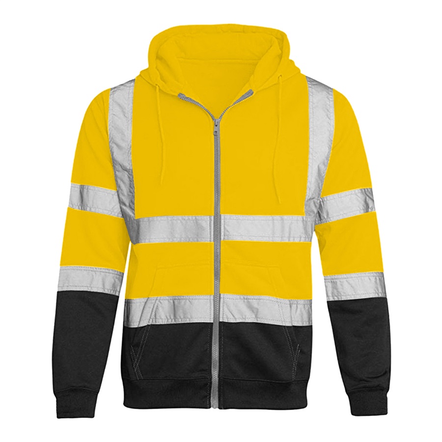 VISIPRO Reflective Colorblock Safety Full-Zip Hoodie - 280G 10