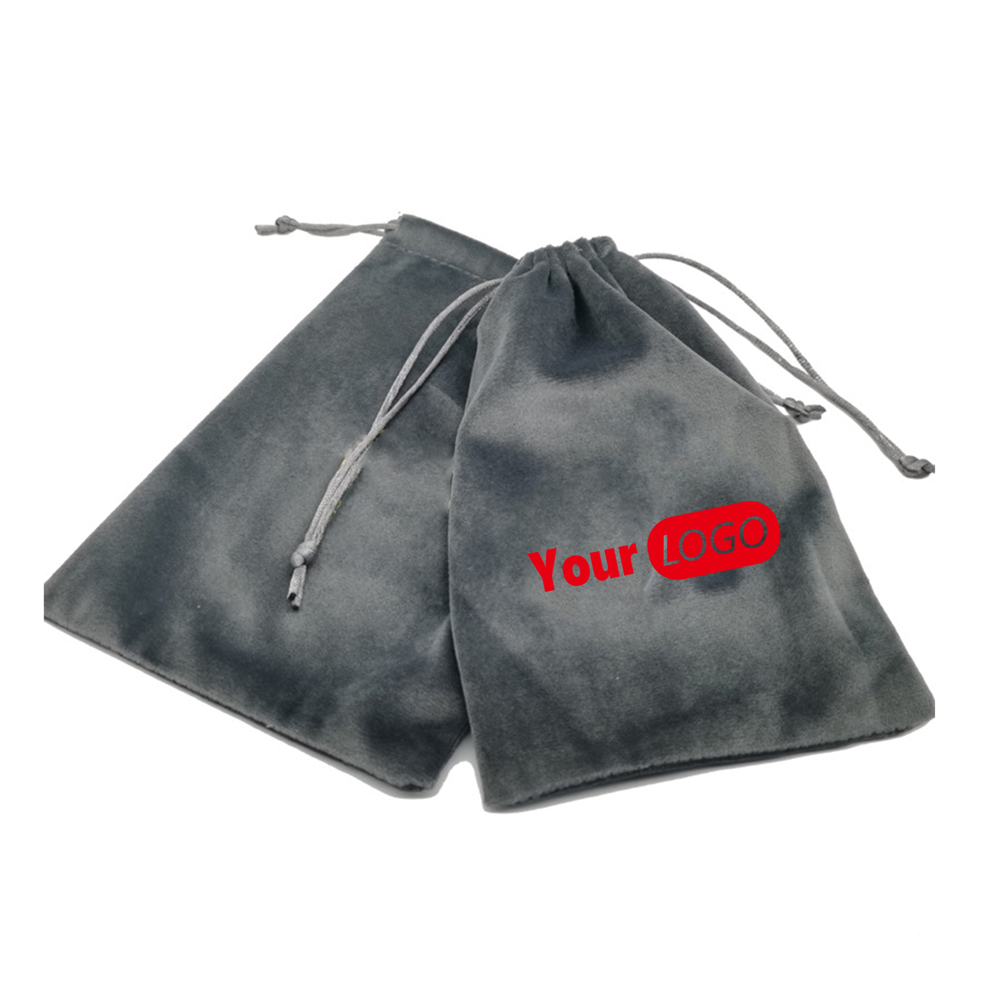MOQ 50 Velvet Drawstring Jewelry Pouch with Custom Logo 2