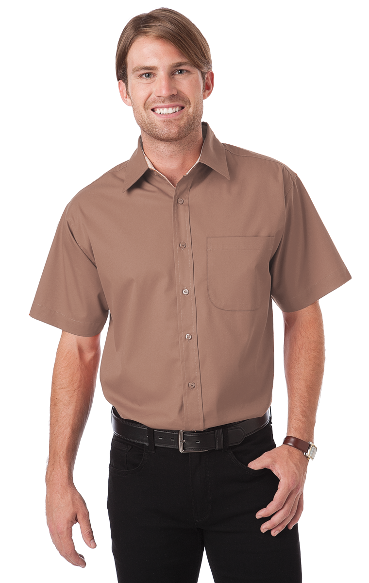 Men's Short-Sleeve Fine Line Twill Shirt 23