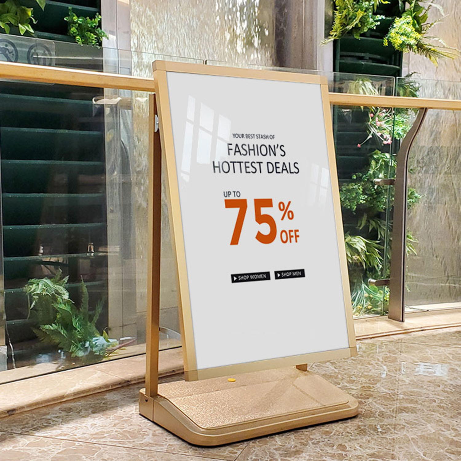 Stand Forecourt Sign Windproof 4
