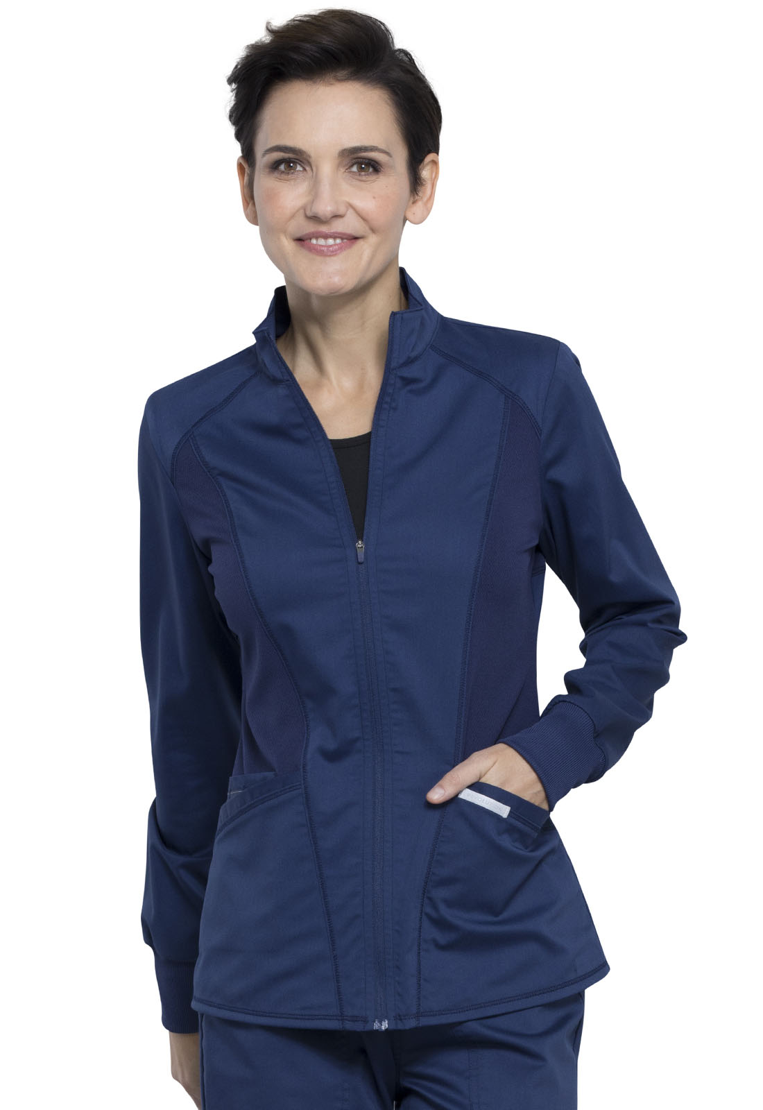 Cherokee - Workwear Revolution - Women's 2-Pocket Zip Front Jacket 4