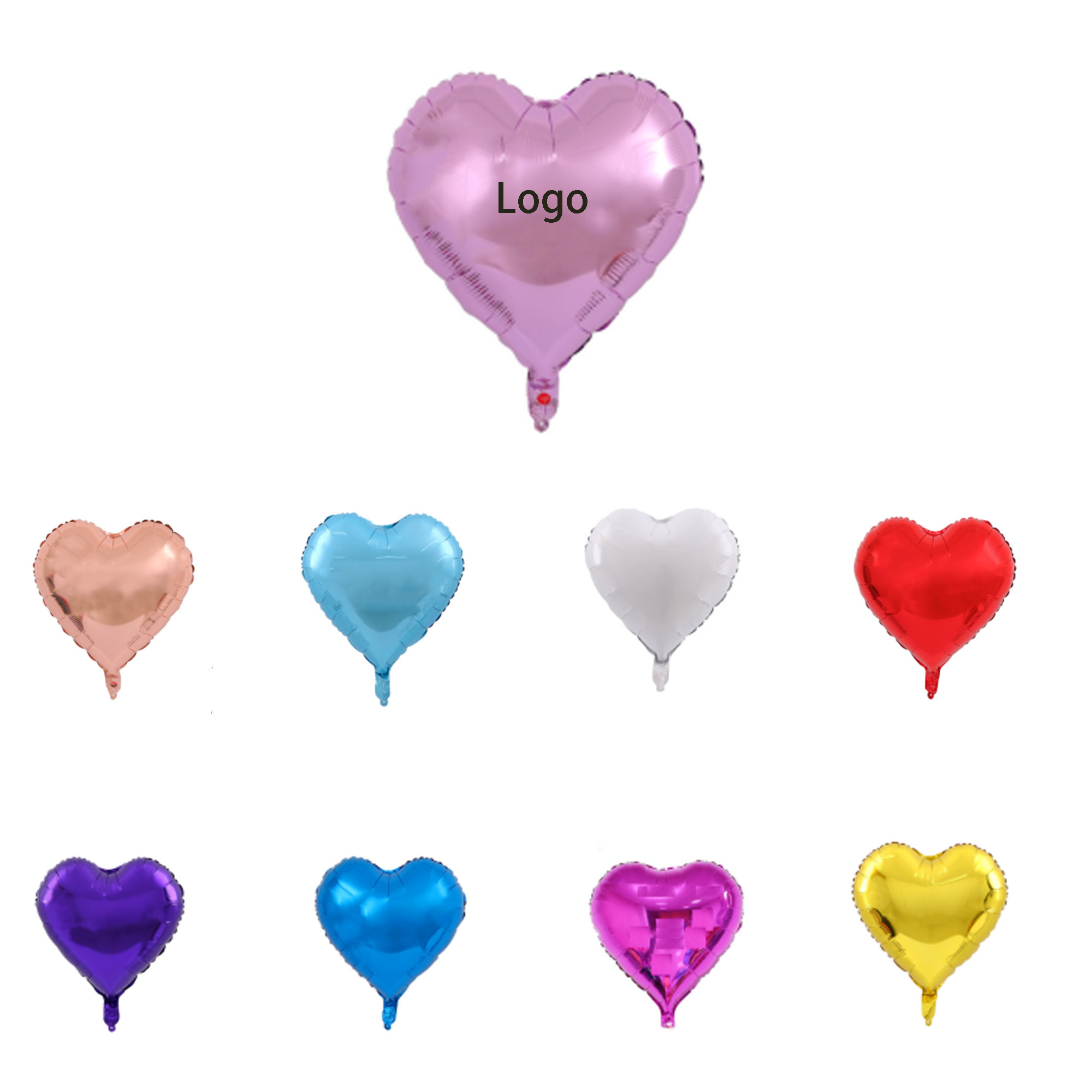 Colorful Aluminum Foil Heart Balloon 1