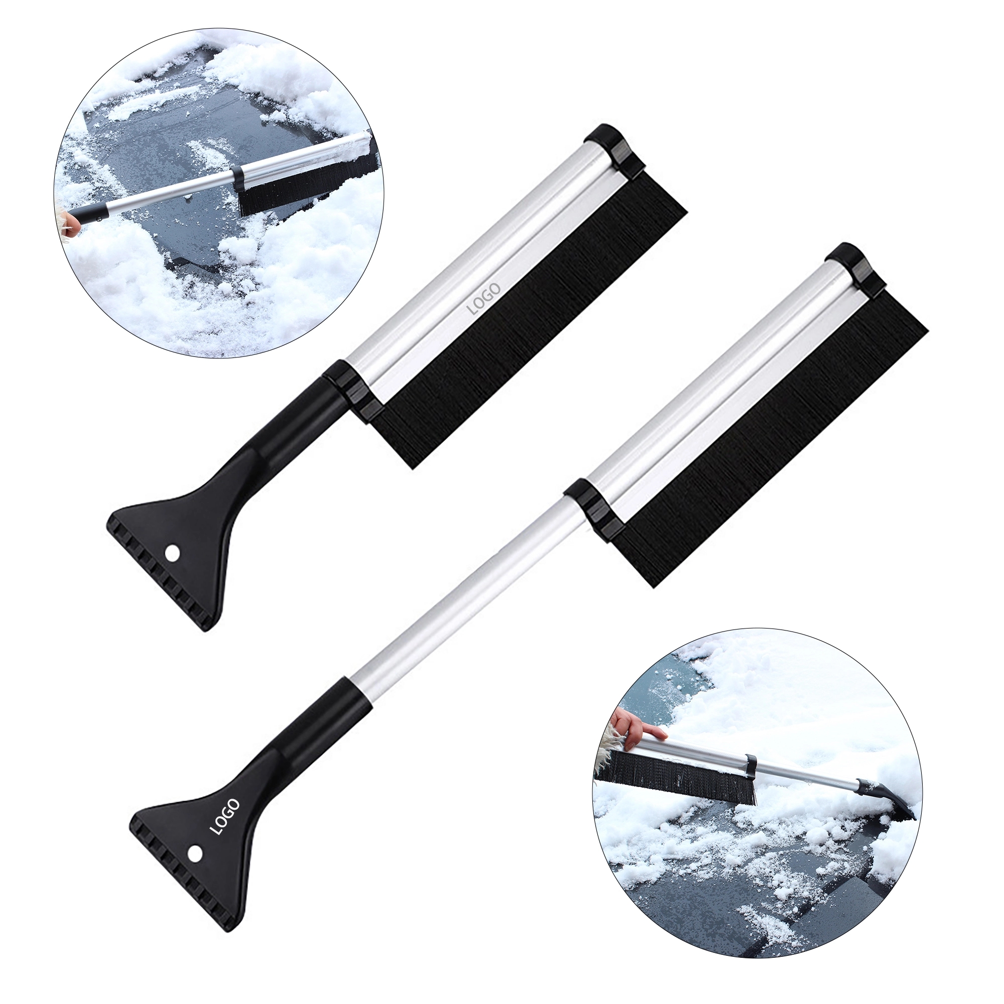 2-in-1 Ice Scraper with Brush for Car 2