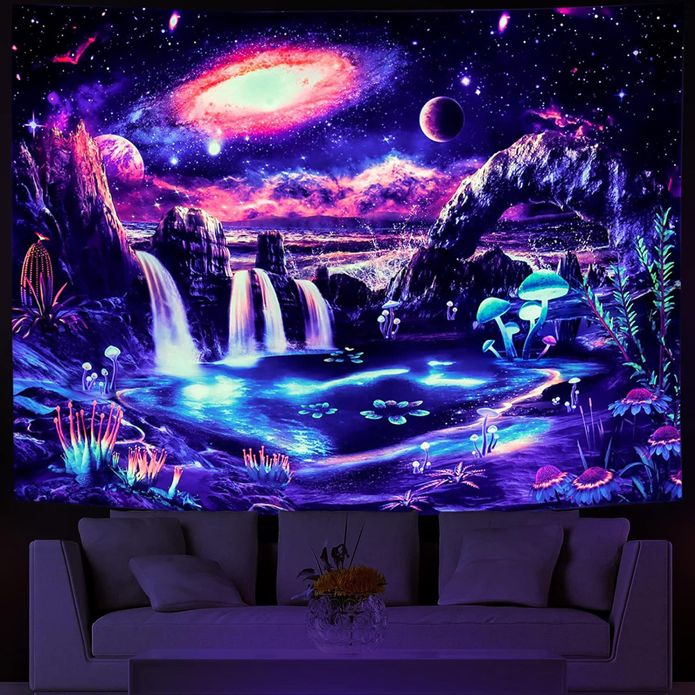 Fluorescence Wall Hanging Fabric Tapestry 3
