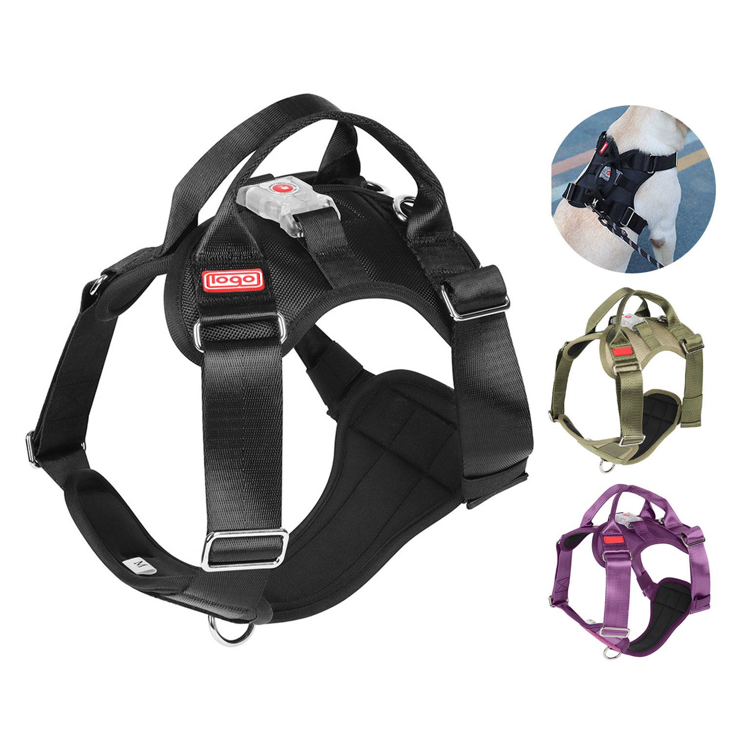 Multiple Sizes Luminous LED Lamp Pet Dog Harness 2