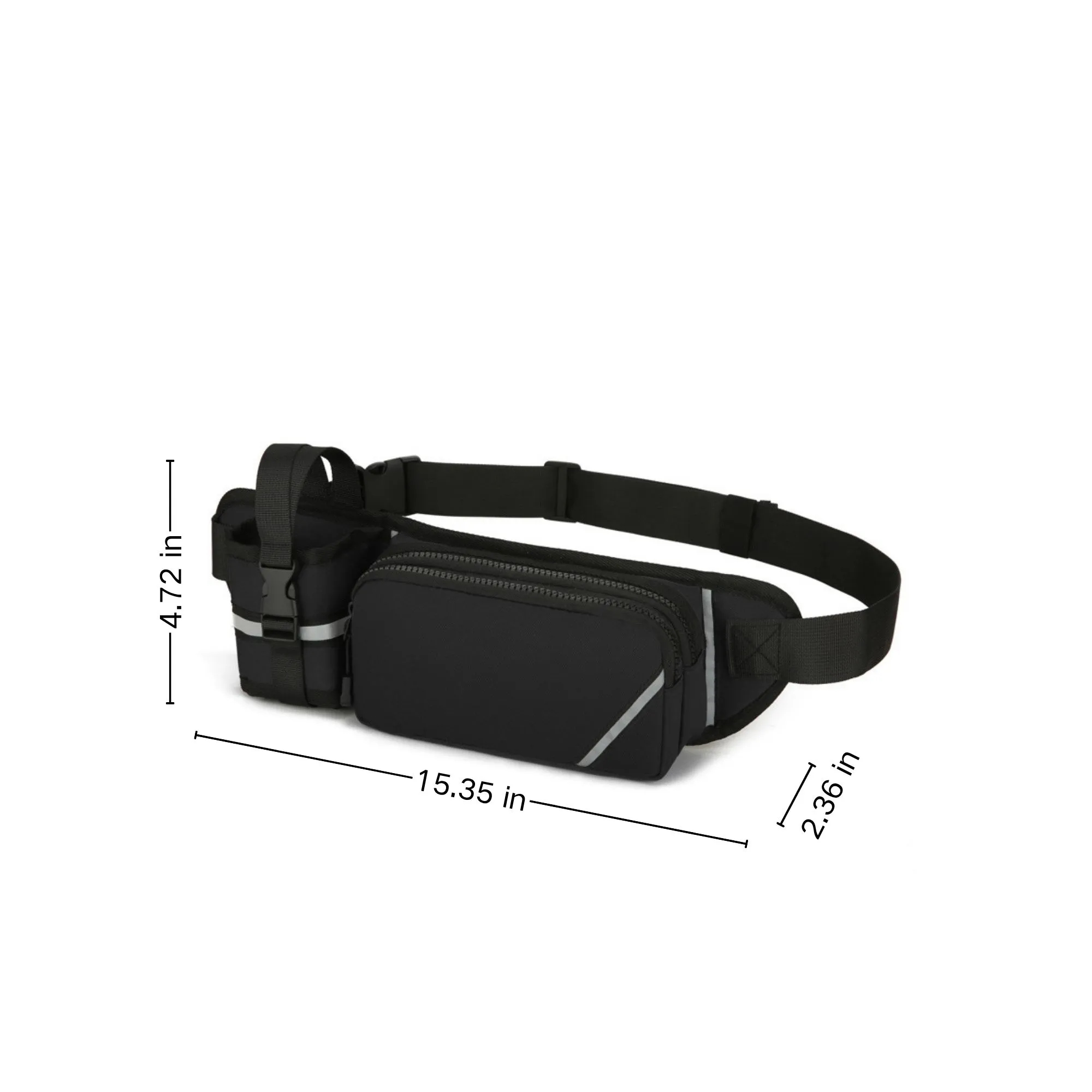 Waterproof Large Capacity Reflective Water Bottle Waist Bag 5