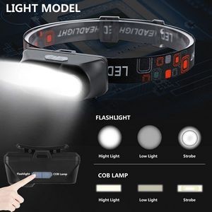 Adjustable LED Headlamp Lightweight Rechargeable Manual And Sensor 1