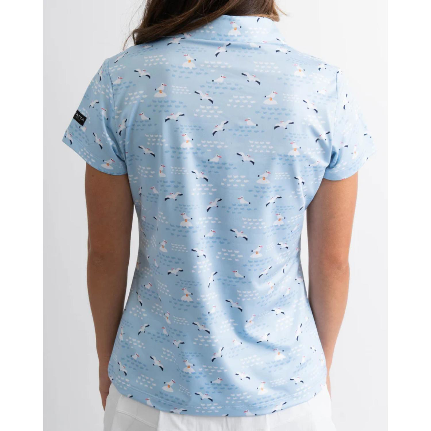 YATTA Golf® - Flamingo women's moisture wicking & Wrinkle free Polo Shirts 1