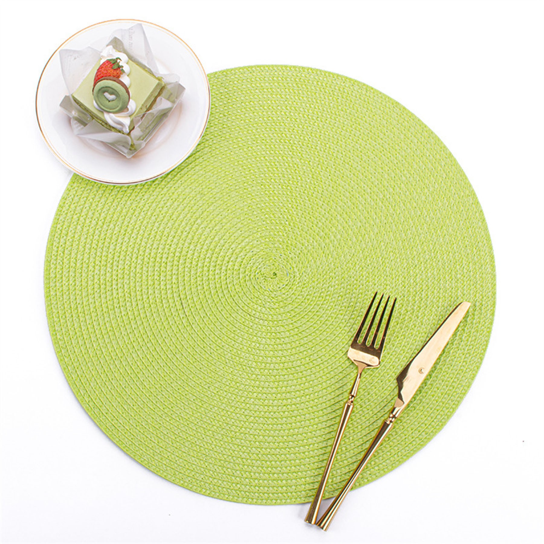 Round Hand Woven Place Mat 1