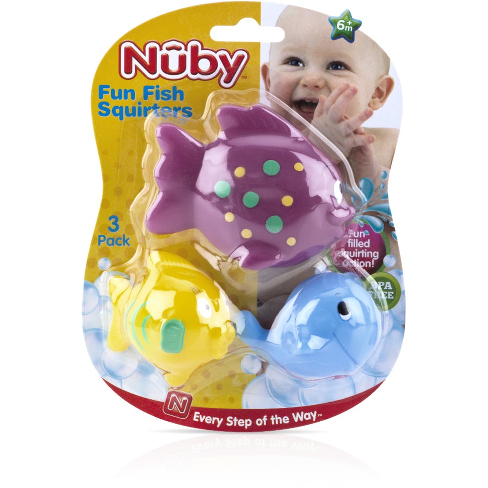 Nuby Fun Fish Bath Squirter Toys - 3 Pack 2