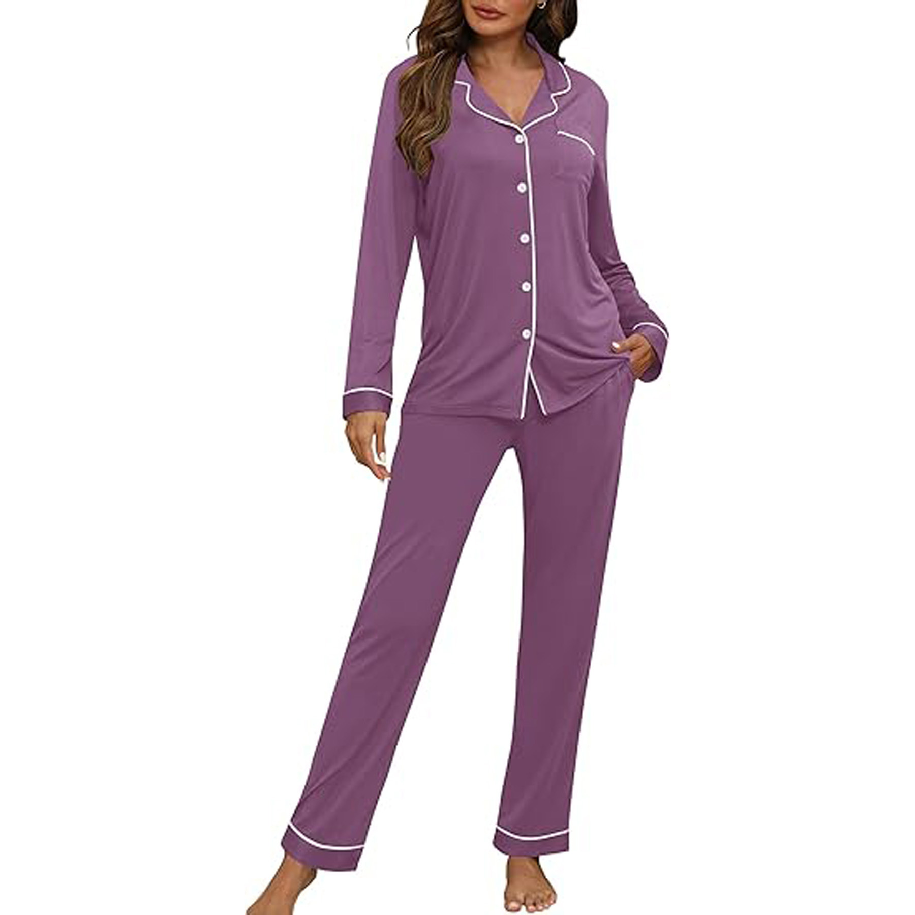 Women's Long Sleeve Pajama Set 8