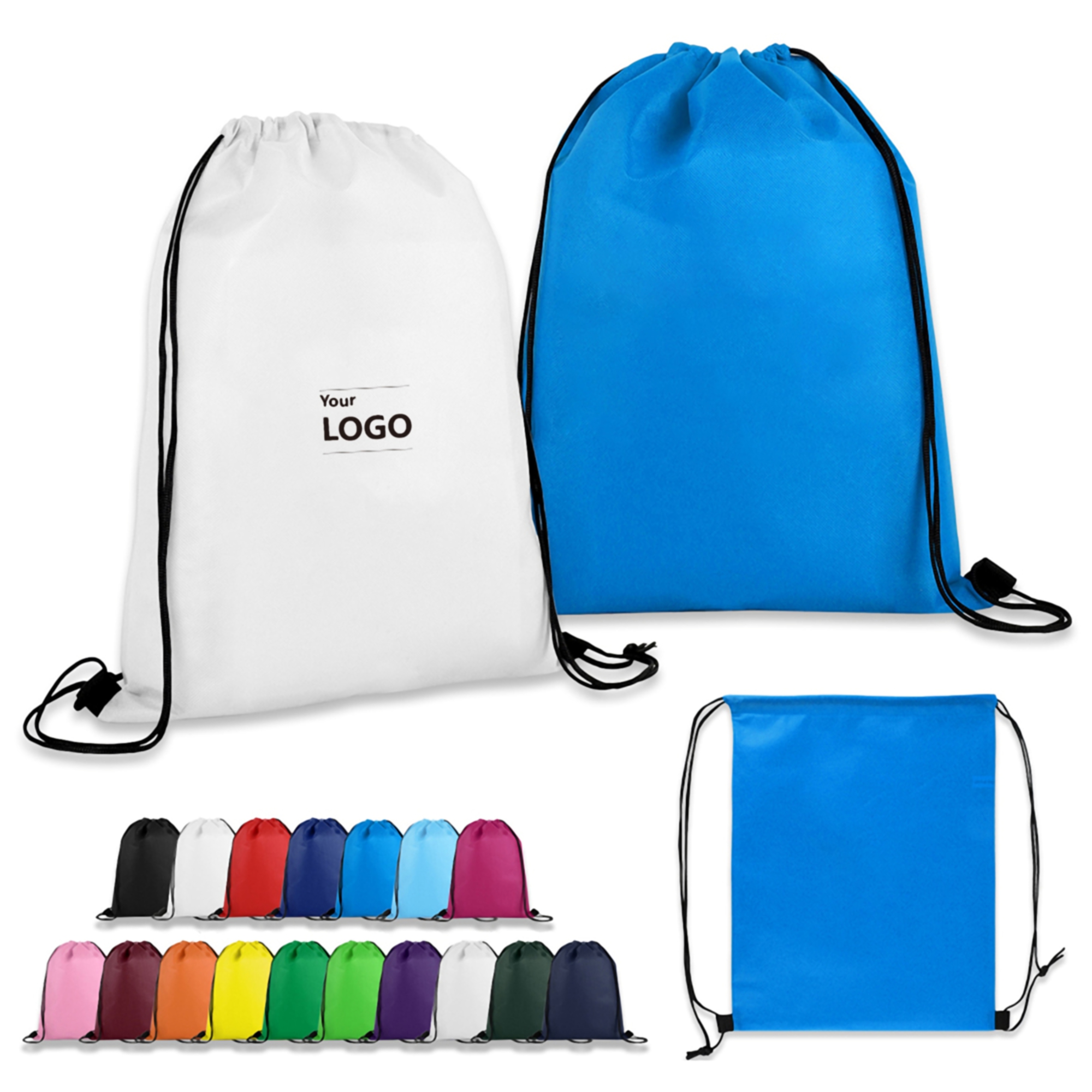 Polyester Drawstring Backpack Bag 3