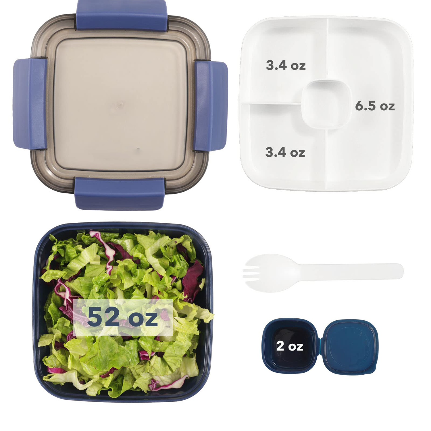 Lunch Box Container With Compartment Tray 5