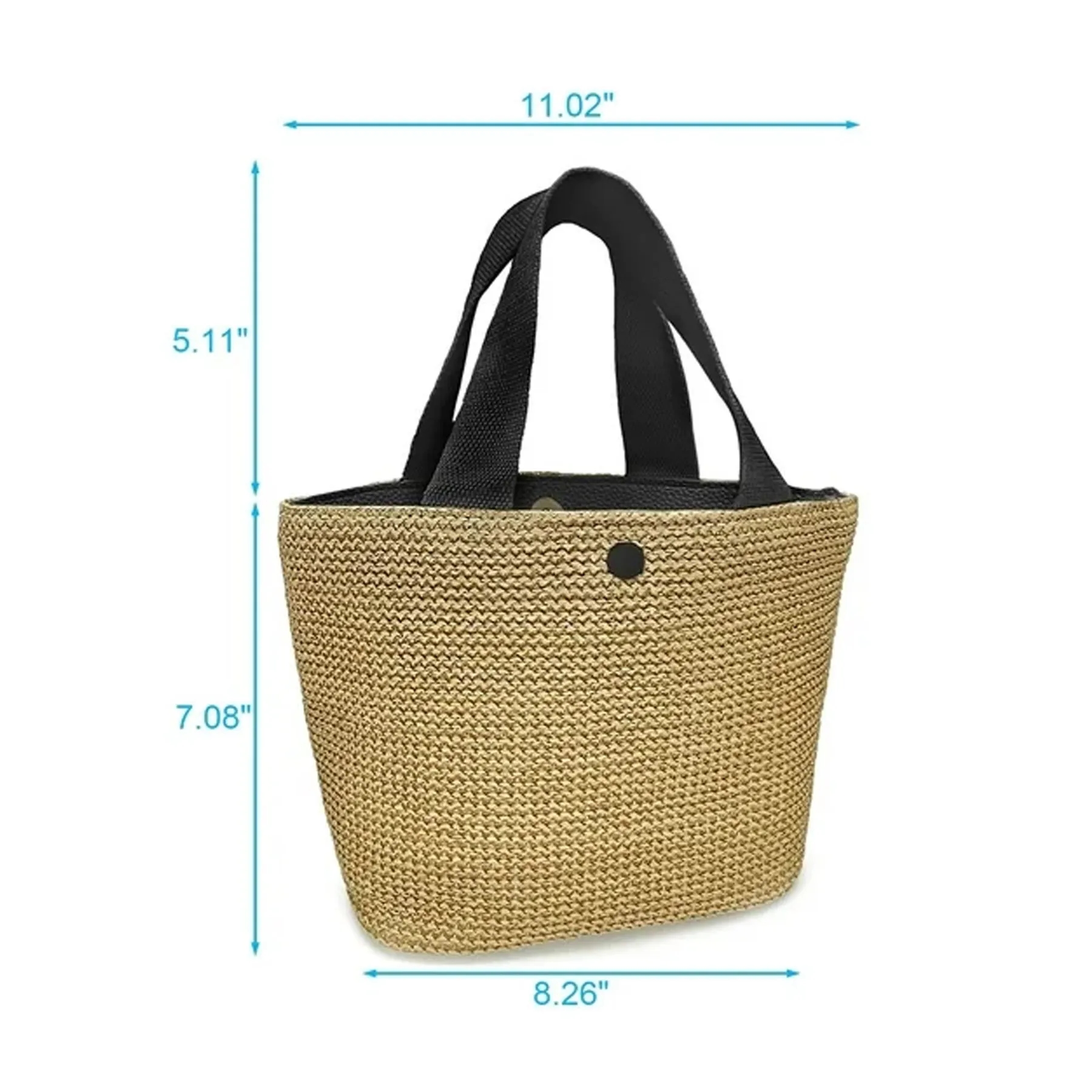 Summer Straw Woven Tote Bag 1