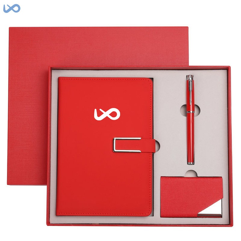 Leather Business Notebook Gift Set 4