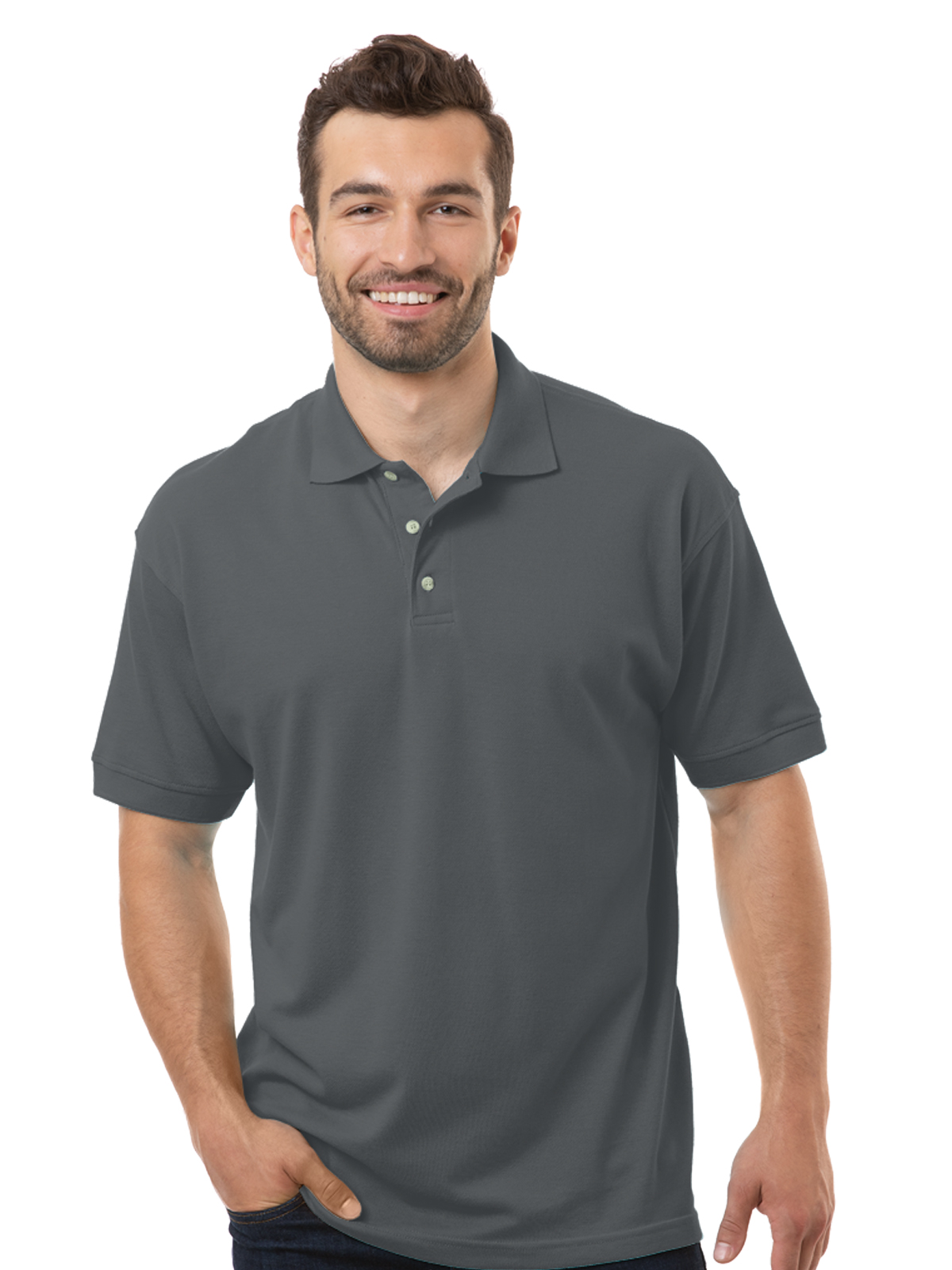 Blue Generation - Men's Pocketless Superblend Short Sleeve Polo 77