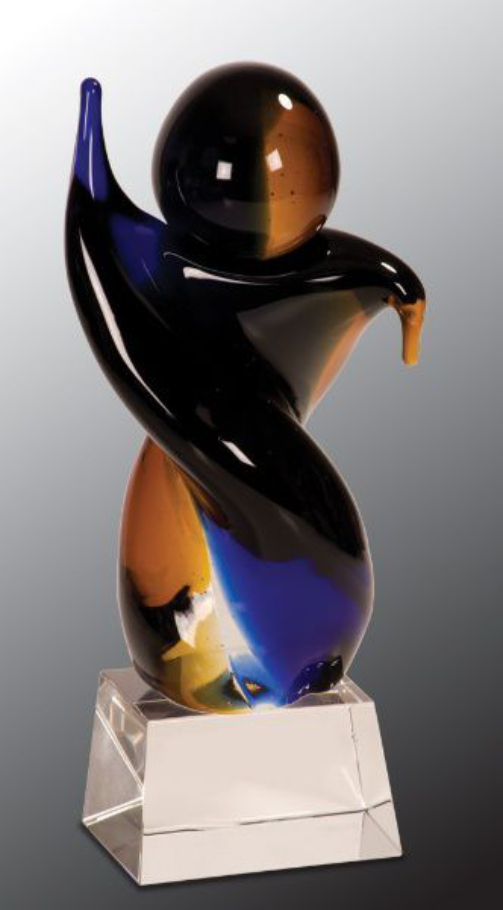 9 1/2" Twisted Body Art Glass Award 3