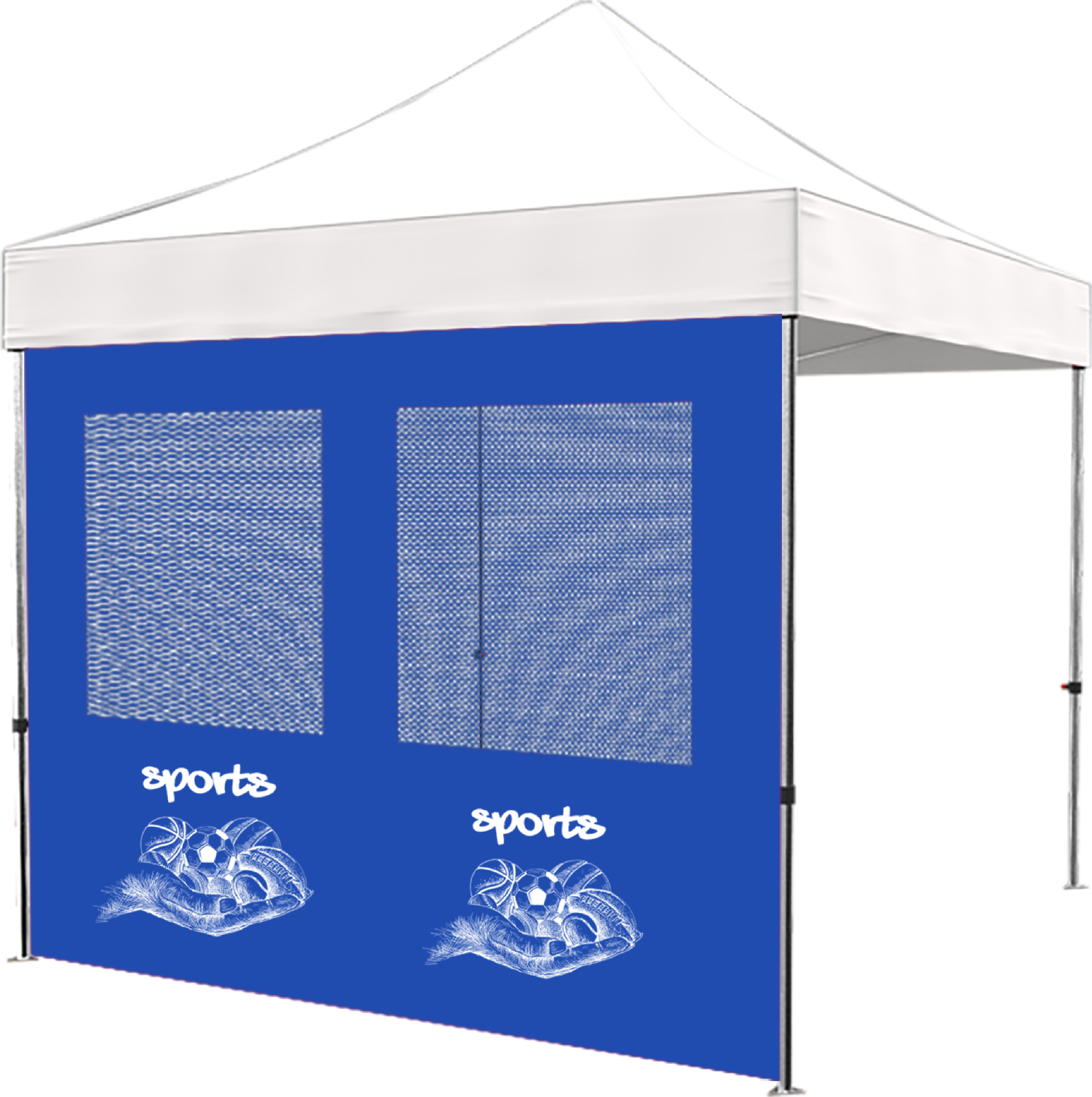 10ft Full Tent Wall Only - 1 Side Imprint w/Double Mesh Window 2