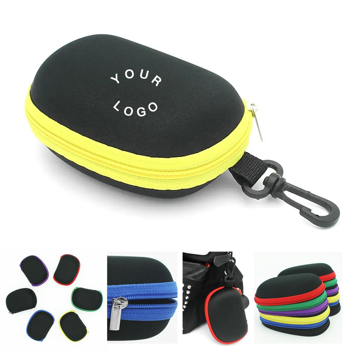 Portable Eyeglass Carrying Box with Secure Zipper 1