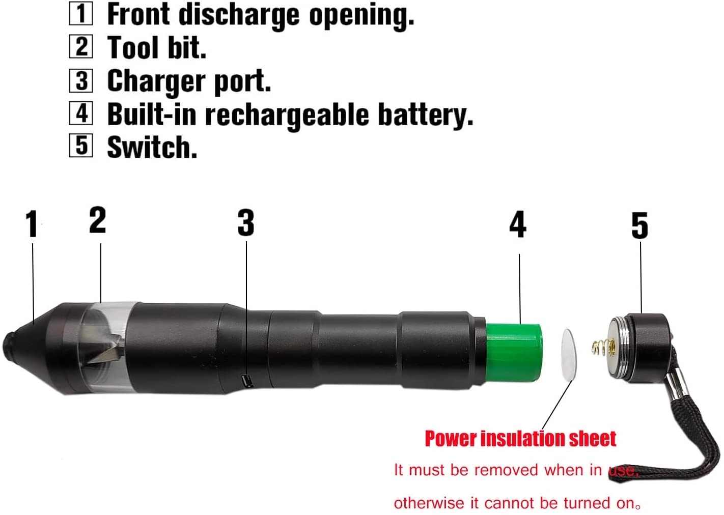 Rechargeable Battery Electric Herb Grinder Pen 3