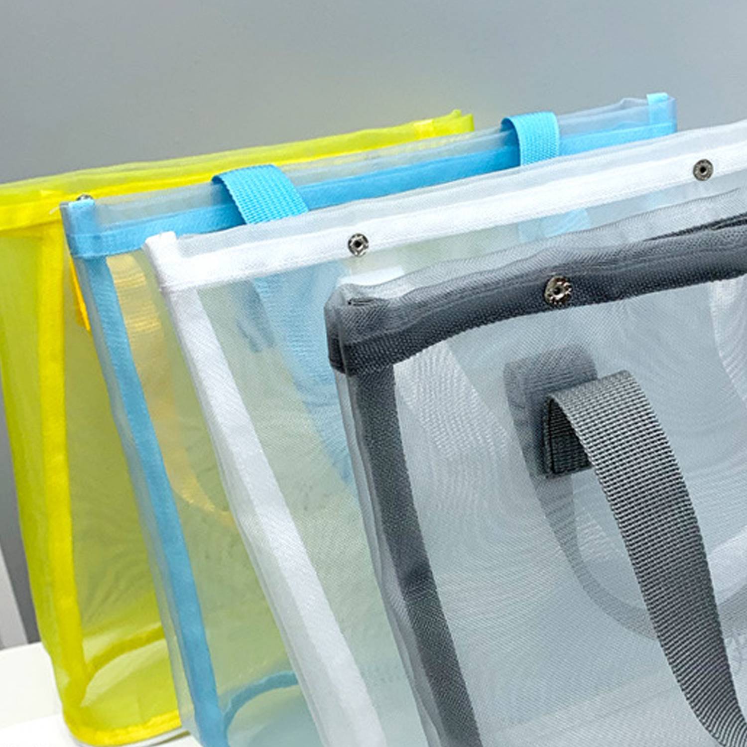 Mesh Transparent Nylon Handheld High-Capacity Beach Bag 5