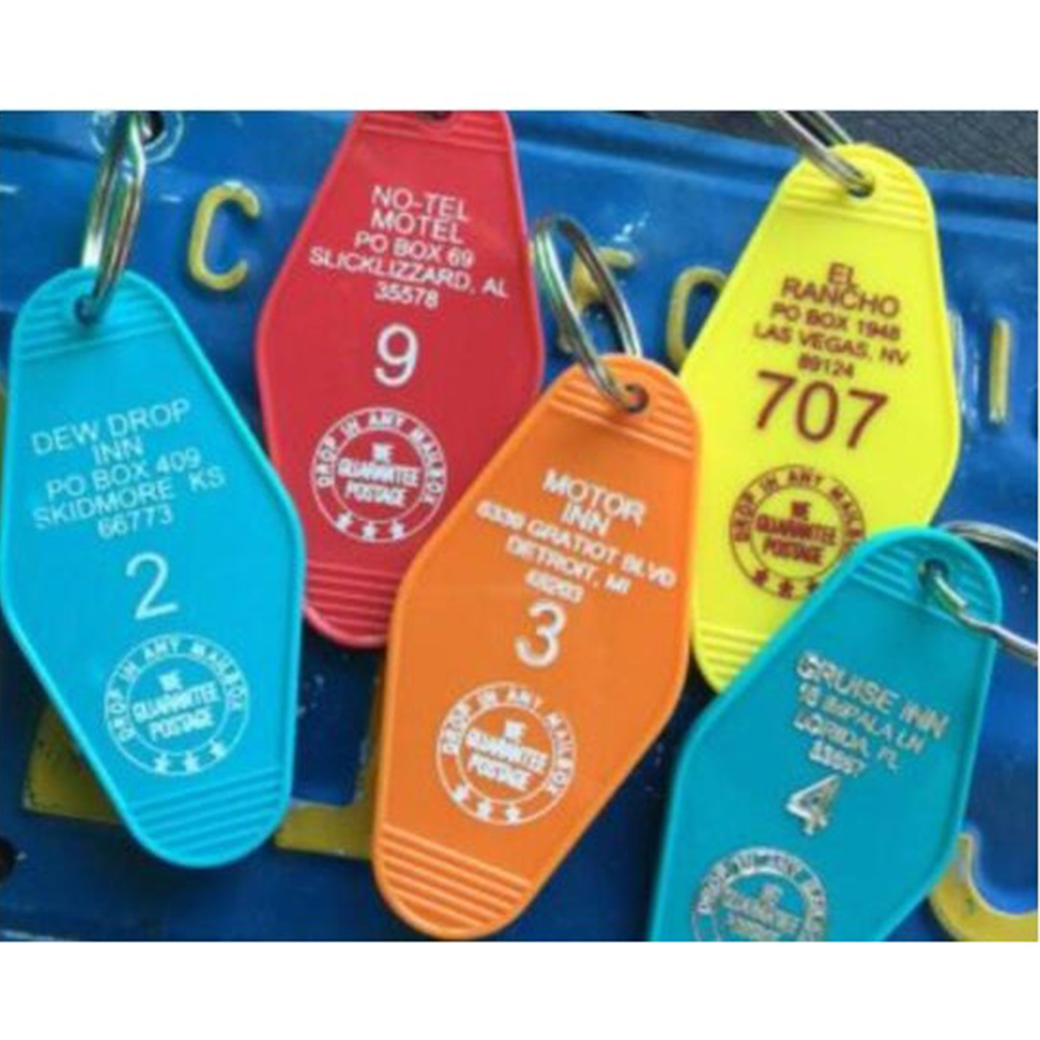 Plastic Hotel Keychain Motel Key Tag 2