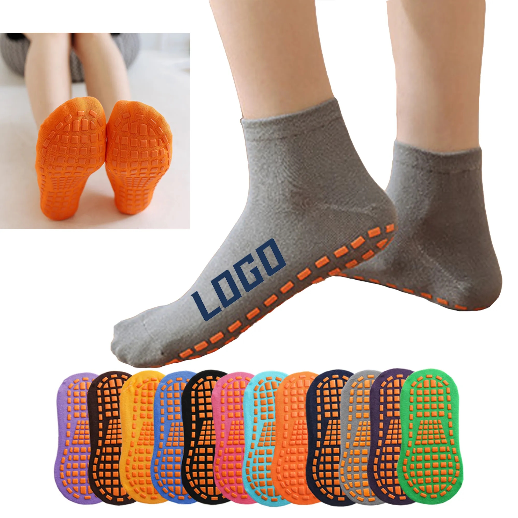 Non Slip Yoga Home Floor Cotton Socks MOQ100pairs 2