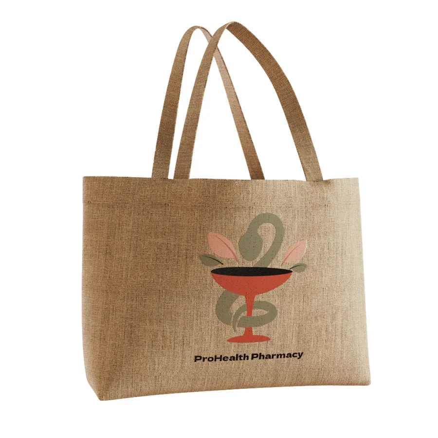 Custom Natural Jute Tote Bag 4
