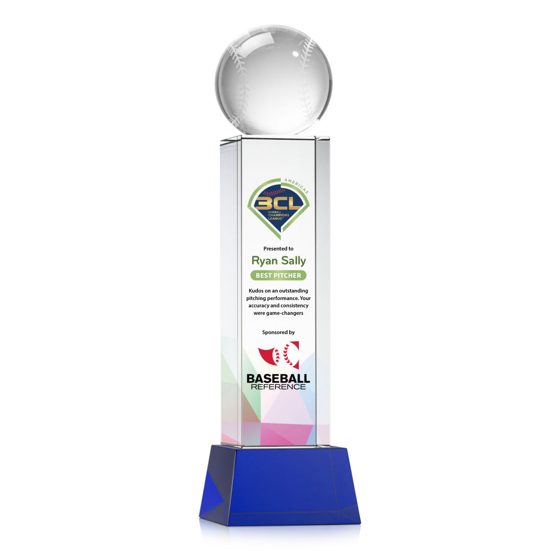 Baseball VividPrint™ Award on Belcroft - Blue 5