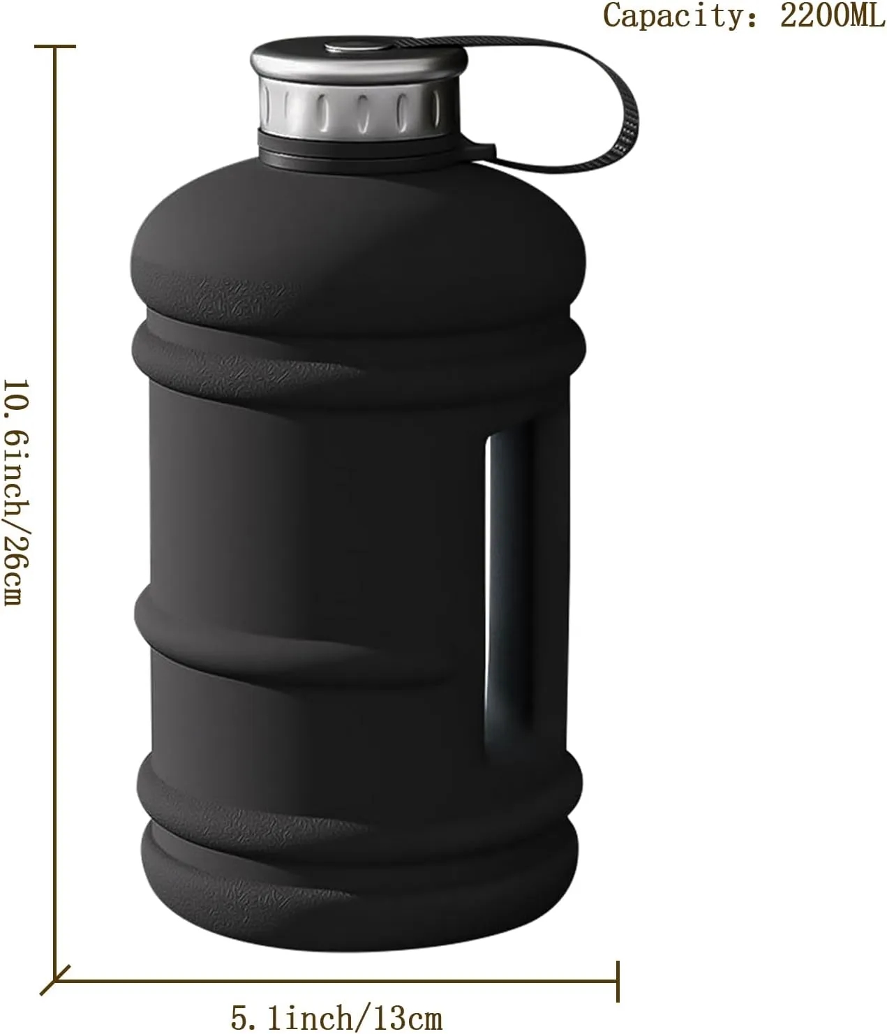 Half Gallon Water Bottle Sports Jug 6