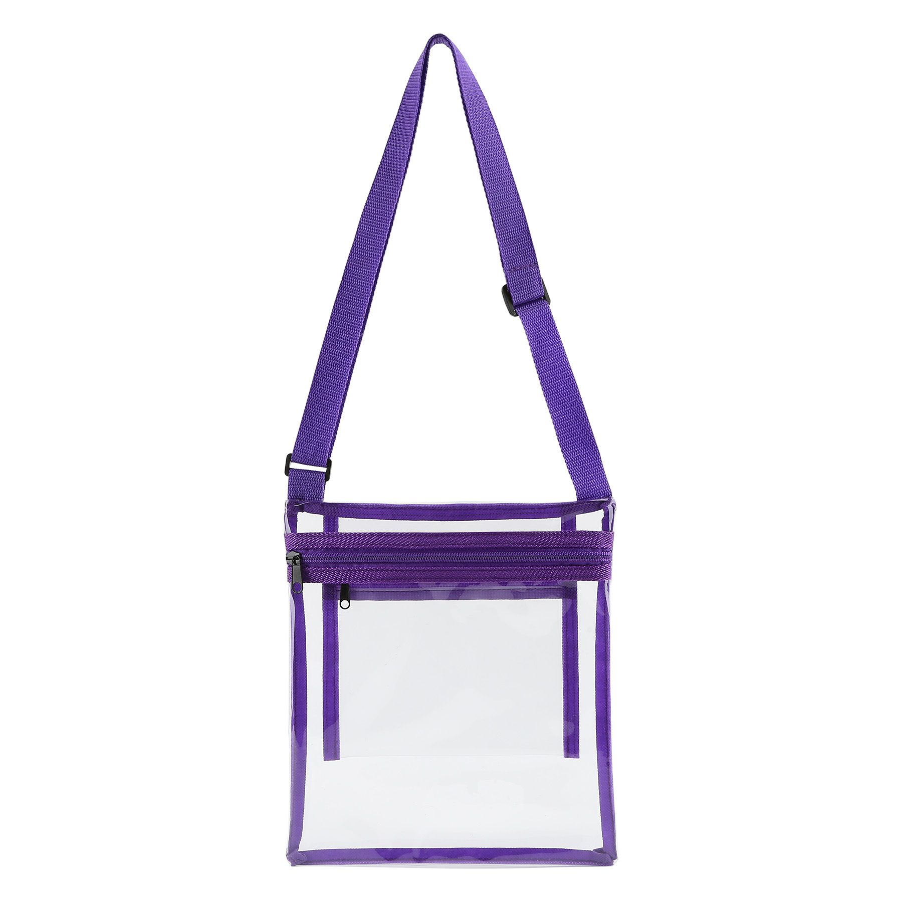9" X 10" Clear PVC Crossbody Stadium Bag 3