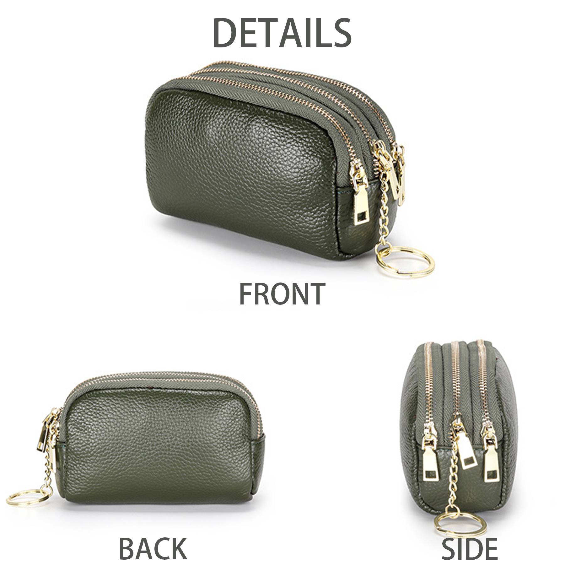 Genuine Leather Small multi-function key coin purse 2
