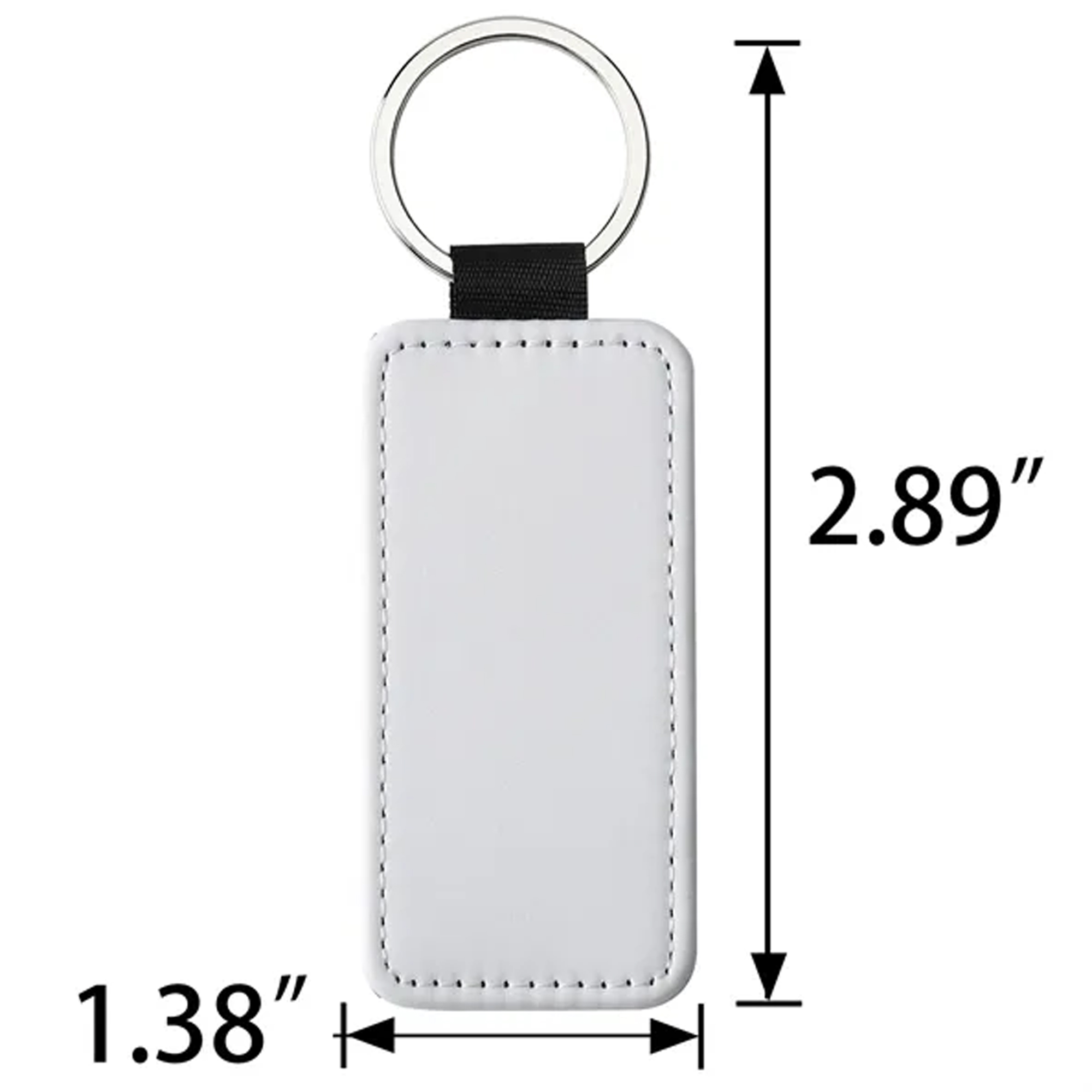 Custom PU Leather Keychain with 5 Shapes, Full Print 2