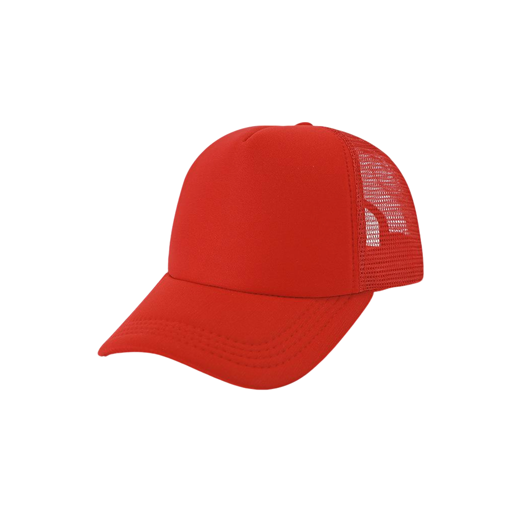 Sponge Mesh Back Trucker Cap With Plastic Snapback 3