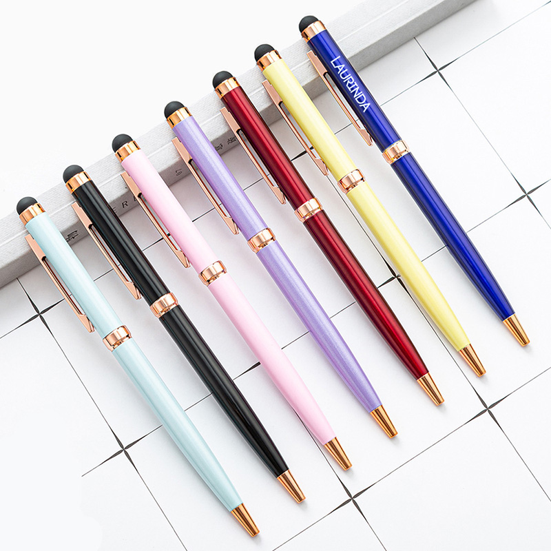 Twist Action Ballpoint Pen w/ Touchscreen Stylus 5