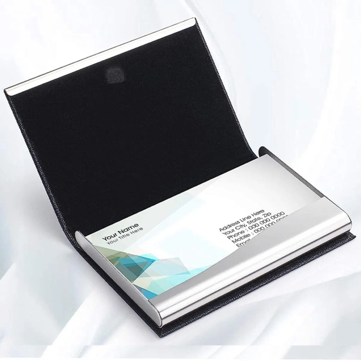 Slim Luxury Stainless Business Card Organizer For Men Women 5